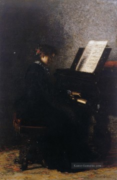  realismus - Elizabeth am Klavier Realismus Porträt Thomas Eakins
